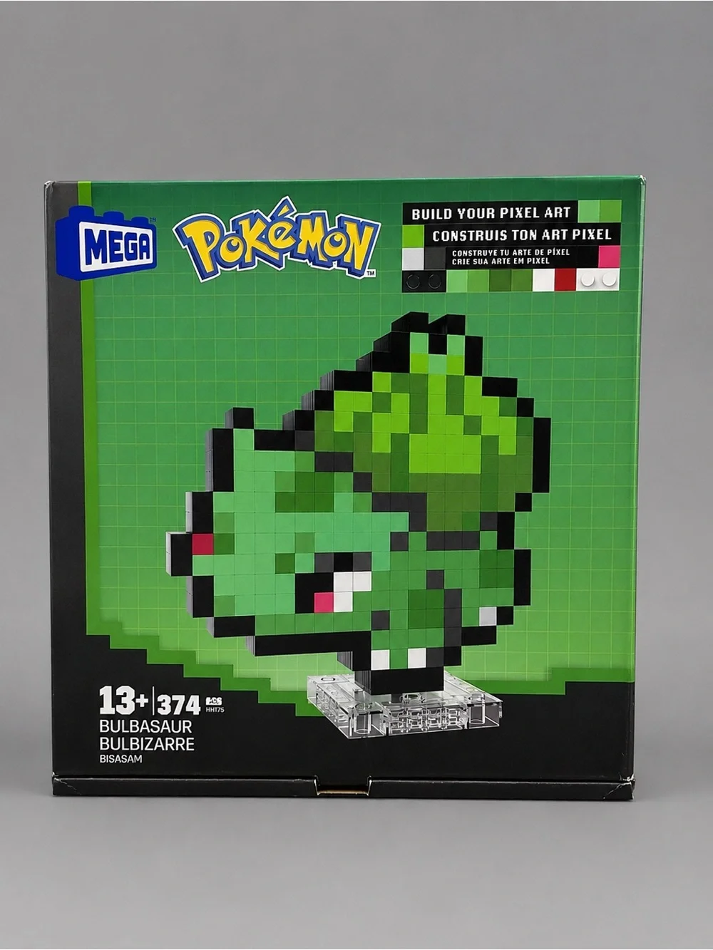 Mattel Pokémon Bulbasaur Pixel Art Build - Green & Black Accents
